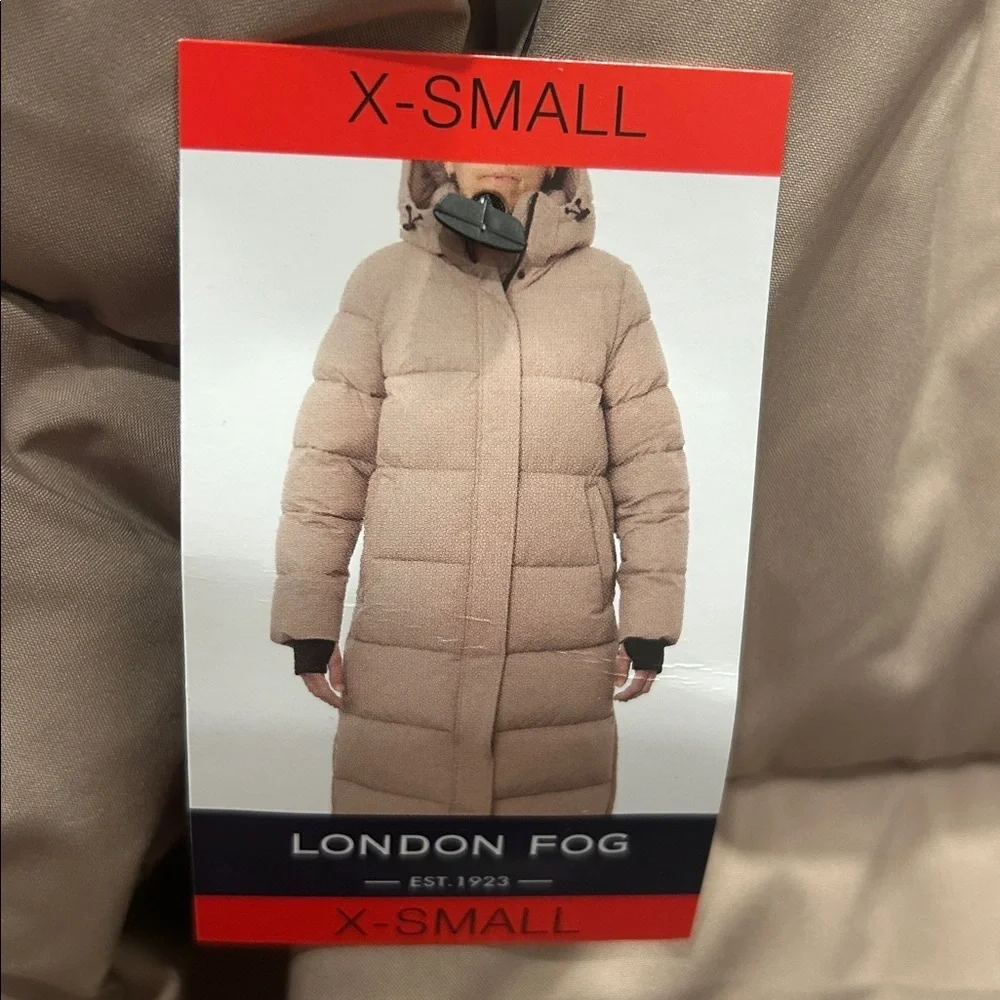 London Fog Women's Removable‎ Hood Ulta Long Puffer Coat - Latte